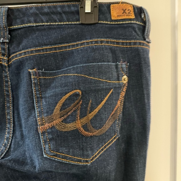 Express X2 W01 Ultra Low Rise Skinny Leg Jeans Women's Size‎ 12 Long Dark Wash - Picture 5 of 5